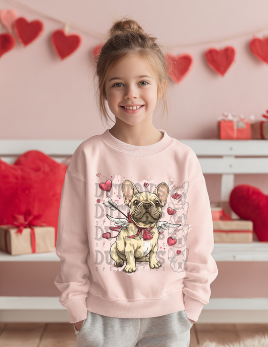 💕 French Bulldog Valentine PNG – Cupid Frenchie Clipart | Valentines Day Dog PNG | Sublimation & DTF Design | Instant Download