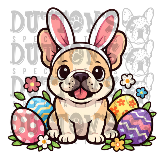 🐣 Cute French Bulldog Easter PNG | Cartoon Frenchie Bunny | Easter Egg Frenchie Sublimation Design | Dog Lover Easter Digital Download